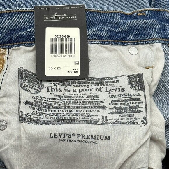 Levi's Premium 501 Original Cropped Women's Sz 30x26 Button Fly Distressed Jeans - Picture 9 of 14